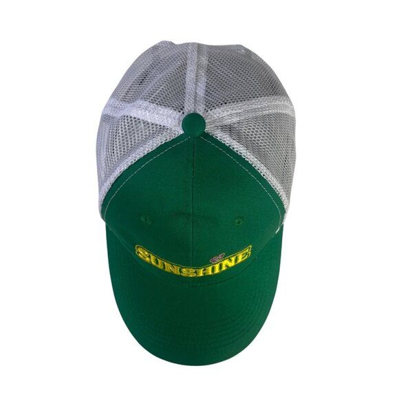 Sunshine Embroidered Trucker Hat Green White Snapback Mesh Adjustable - Picture 4 of 6